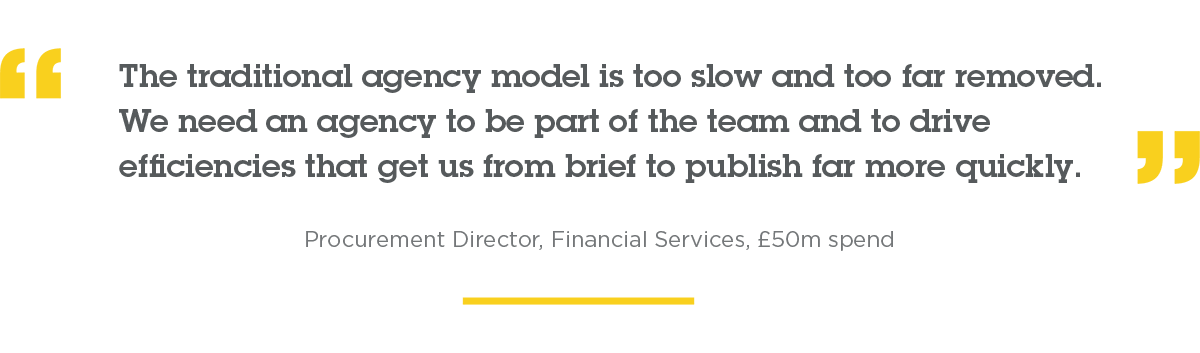 The traditional agency model is too slow.