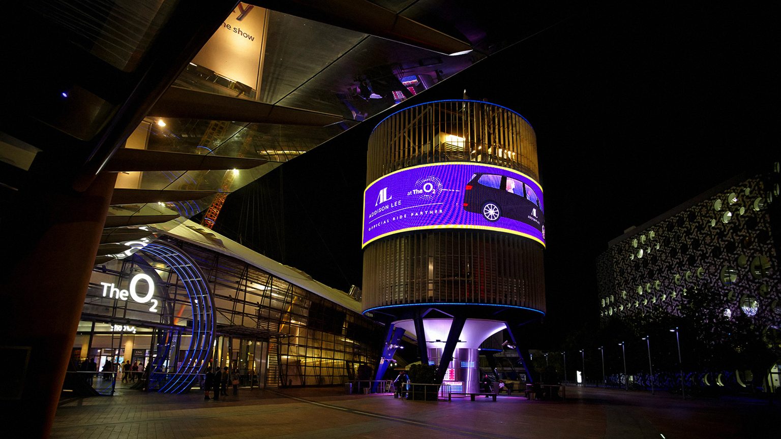 Addison Lee DOOH campaign at the O2 Arena, London